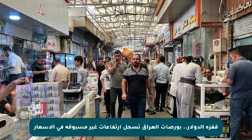 قفزة الدولار.. بورصات العراق تسجل ارتفاعات غير مسبوقة في الأسعار